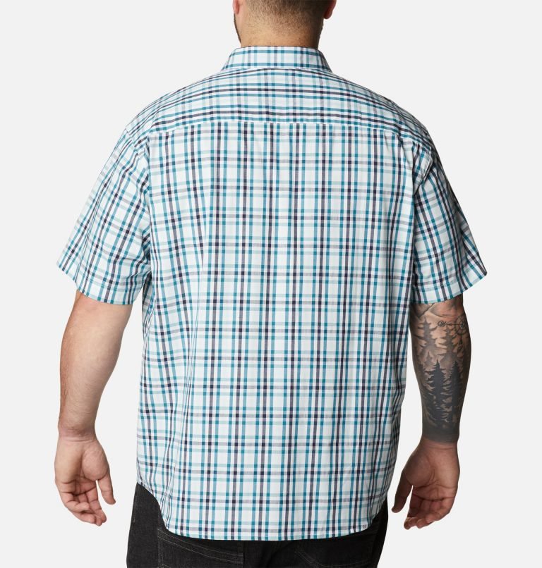 Men's Columbia Rapid Rivers II Short Sleeve Shirts Turquoise | Plus Size CA-J0468
